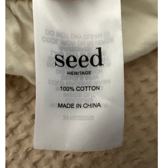 Seed Heritage Cream Cropped Bubble Hem Top Small - Picture 4 of 6